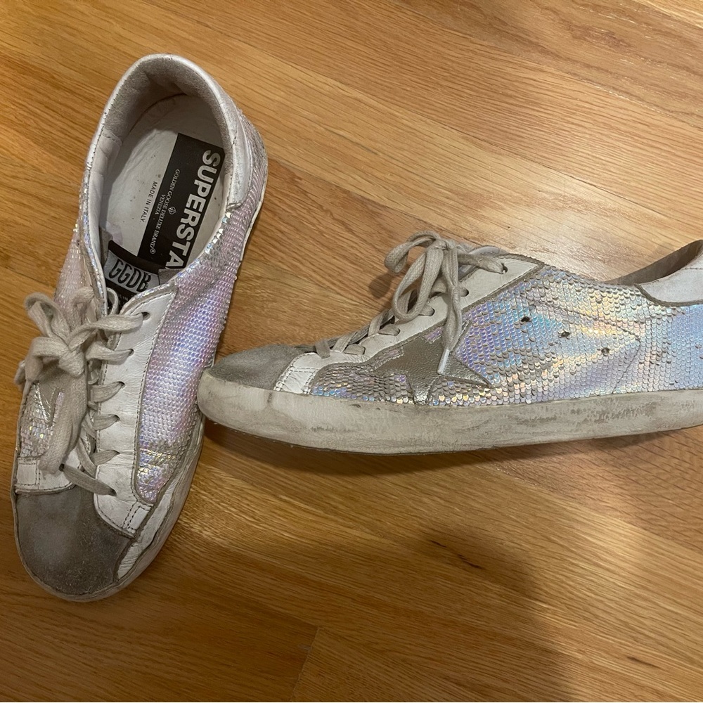 Great sparkle golden goose sneakers size 9